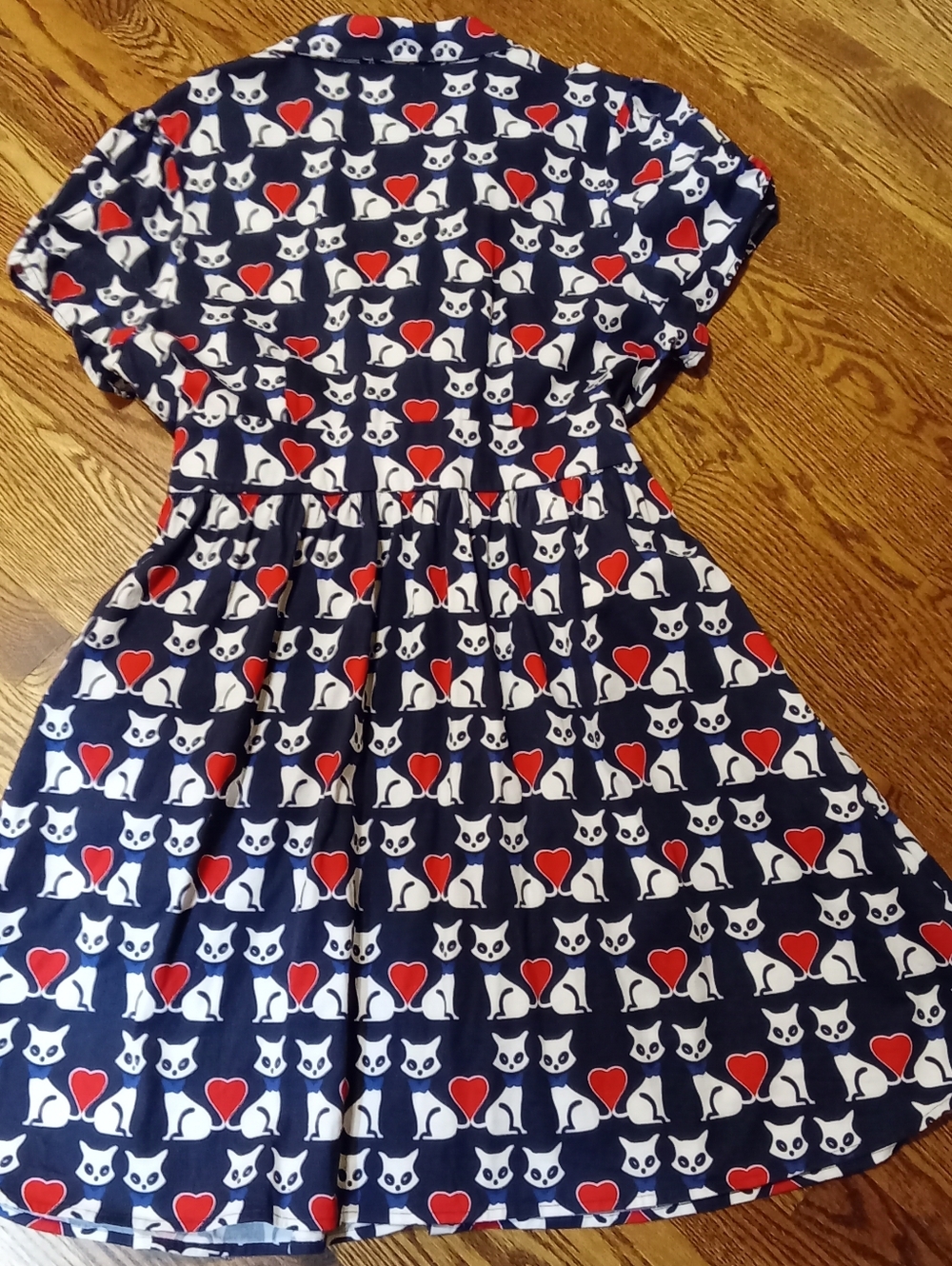 Fervour Cat & Heart Print Dress XL - Picture 3 of 6